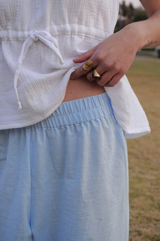Double Plum Pants Blue
