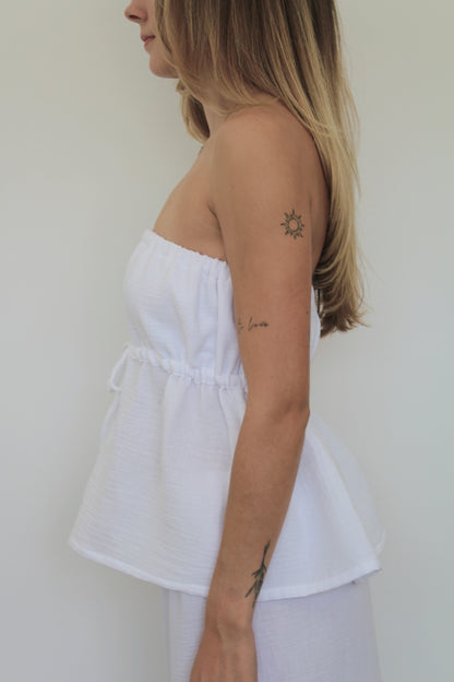 Strapless Top White