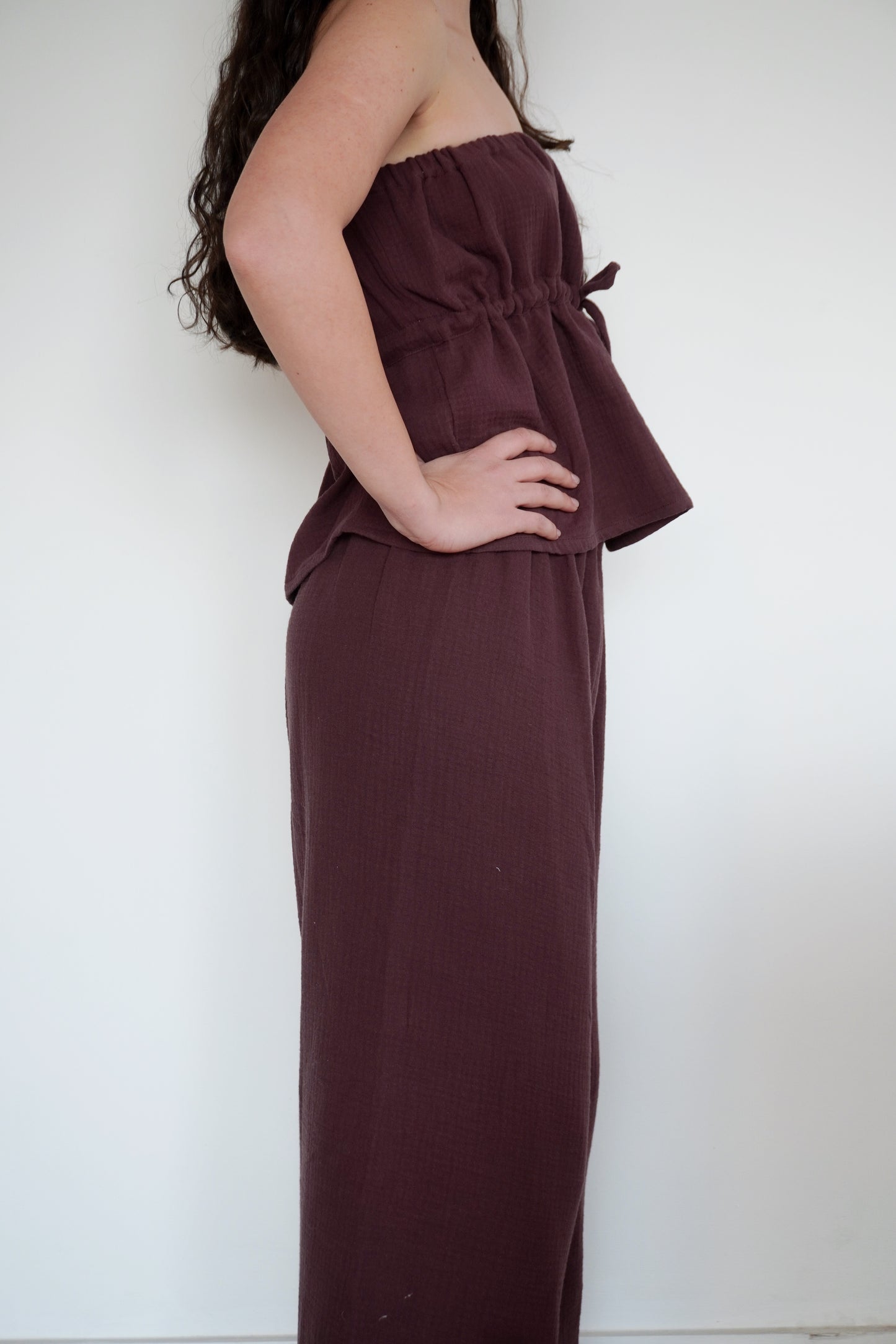 Strapless Top Burgundy