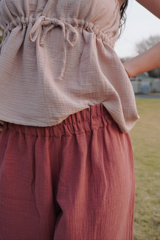 Double Plum Pants Dusty Rose