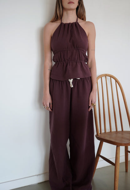 Blossom Pants Burgundy