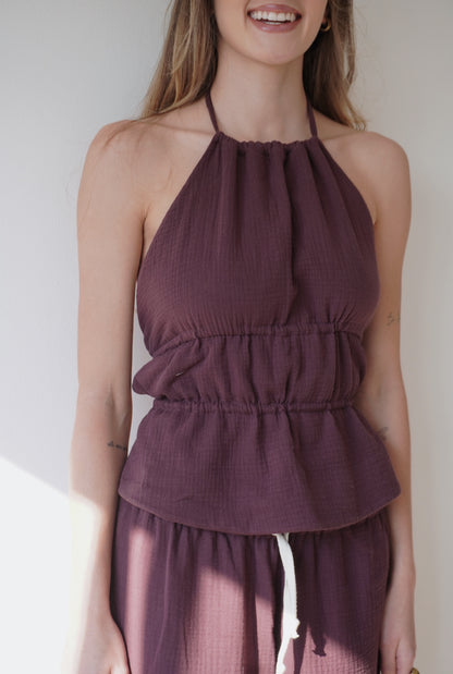 Halter Top Burgundy