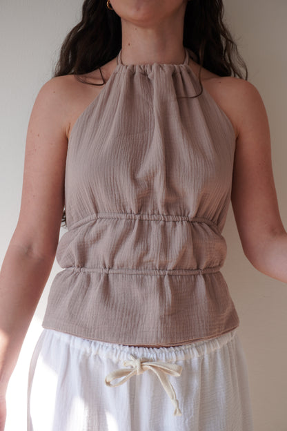 Halter Top Taupe
