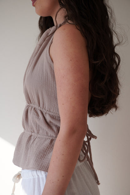 Halter Top Taupe