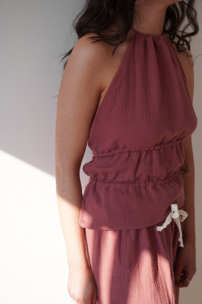 Halter Top Dusty Rose
