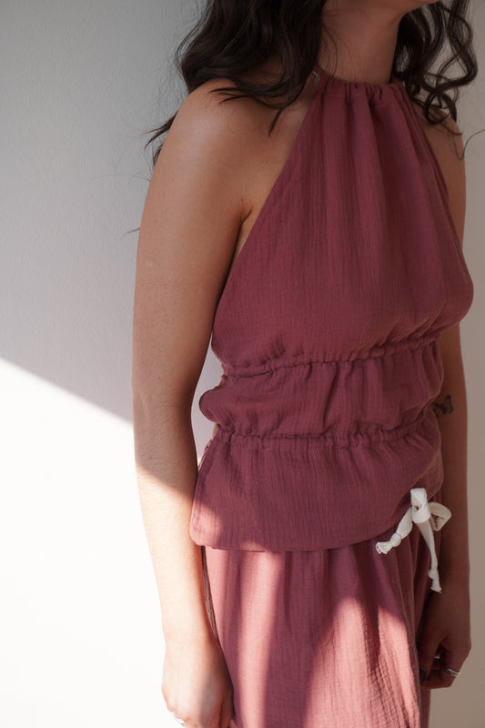 Halter Top Dusty Rose