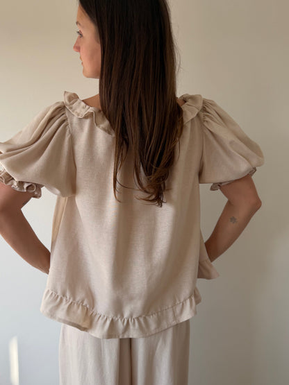 Ruffle Blouse ~ Blush