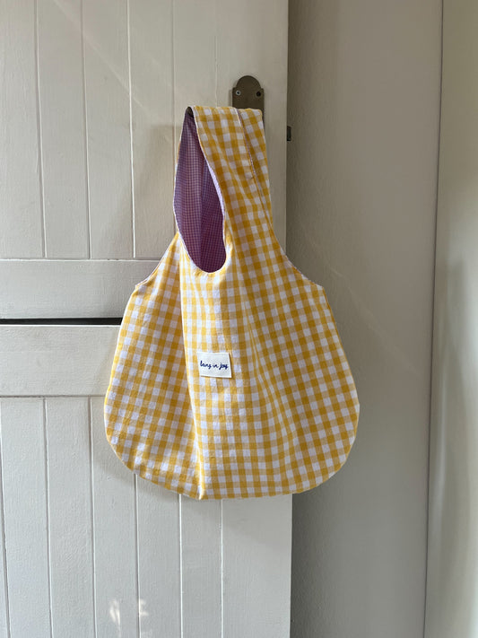 TOTE BAG YELLOW GINGHAM